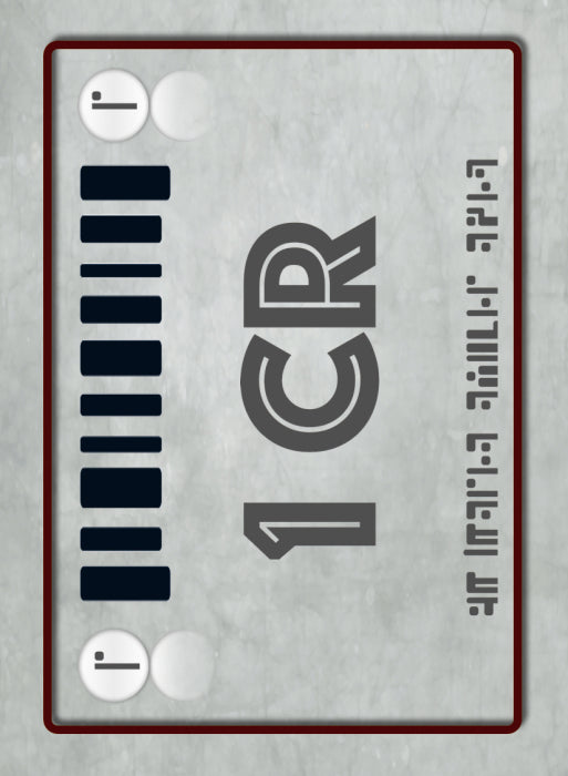 Tabletop Money 1 Credit Deck (40 Cards)