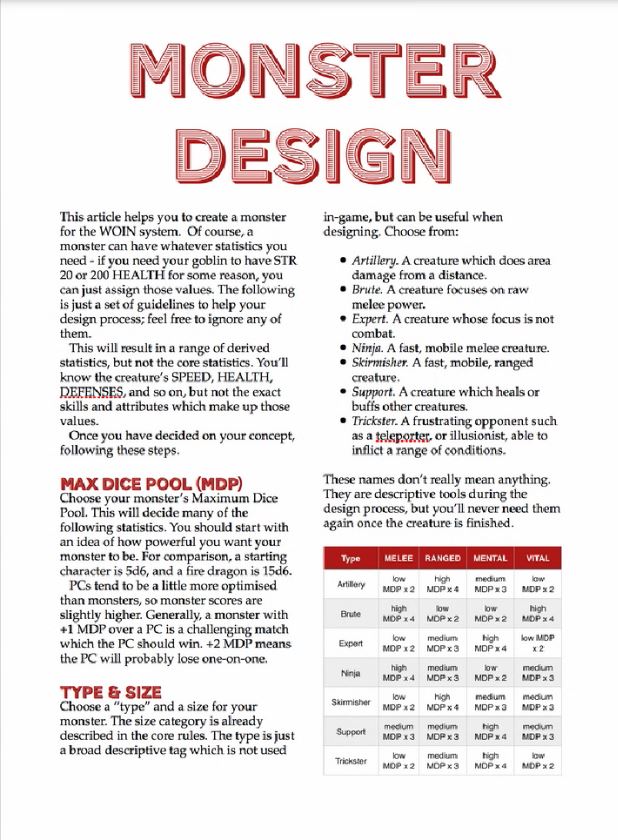 Monster Design (WOIN)