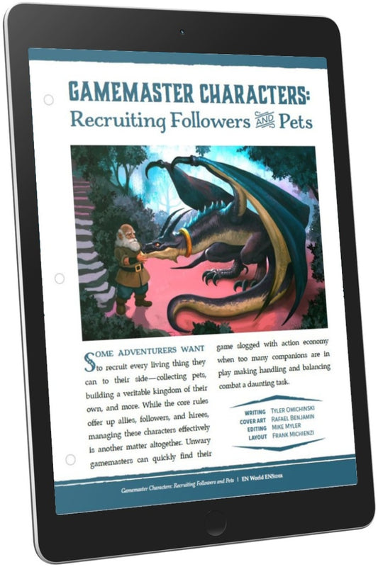 Gamemaster Characters: Recruiting Followers & Pets (D&D 5e)