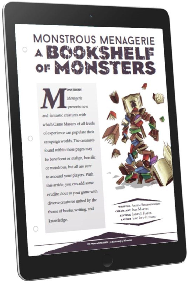 bookshelf monsters Monstrous Menagerie: A Bookshelf of Monsters (D&D 5e) – EN Publishing