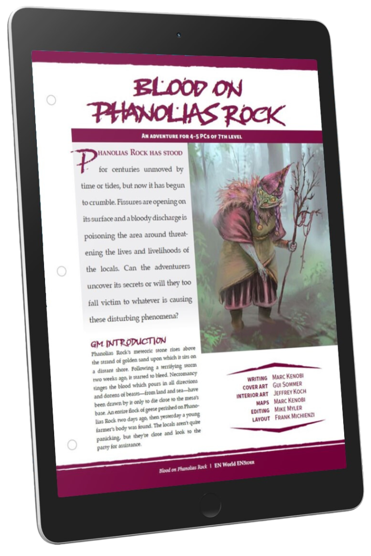 Adventure: Blood on Phanolias Rock (D&D 5e)