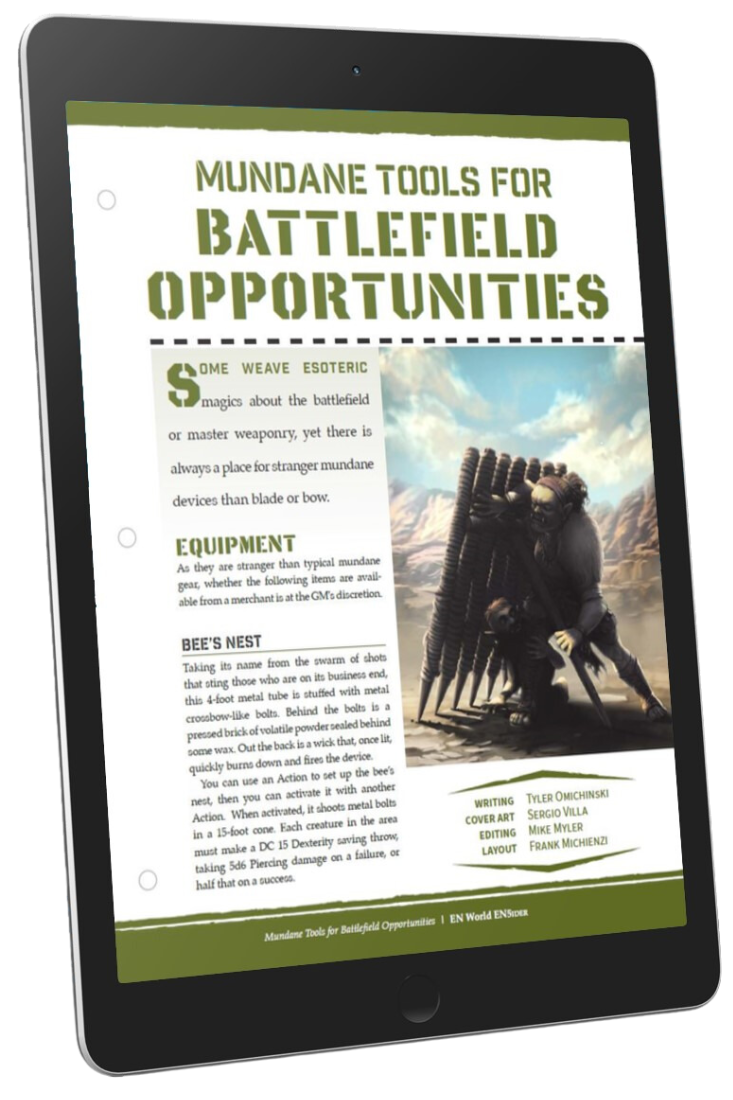 Mundane Tools for Battlefield Opportunities (D&D 5e)