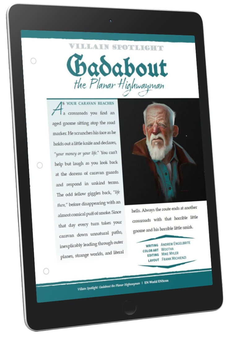 Villain Spotlight: Gadabout the Planar Highwayman (D&D 5e)