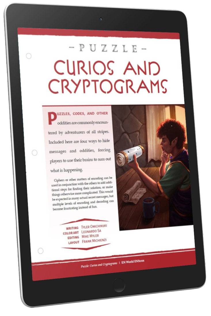 Puzzles: Curios and Cryptograms (D&D 5e)