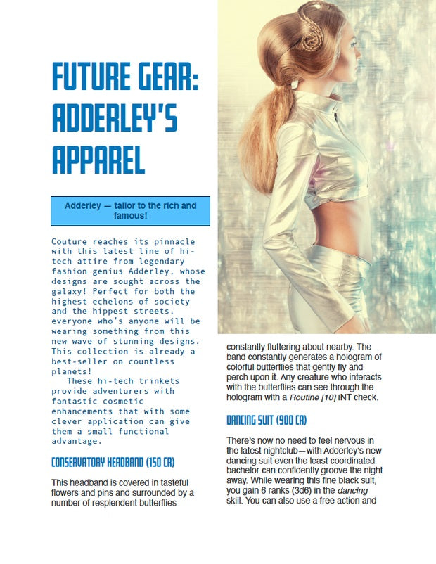 Future Gear: Adderley's Apparel (WOIN)