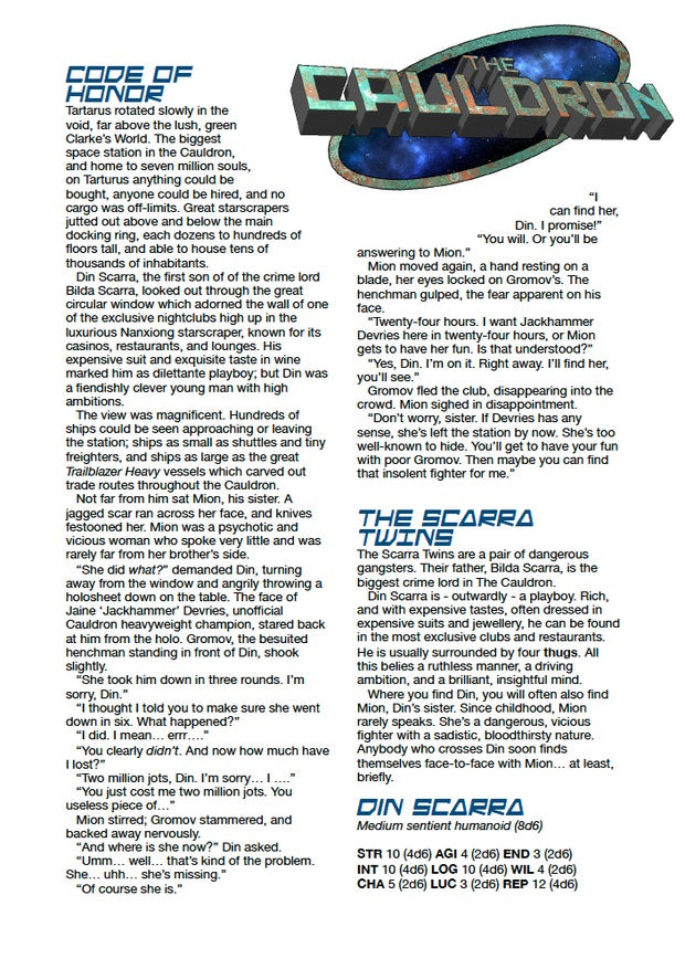 The Cauldron: Code of Honor (WOIN)
