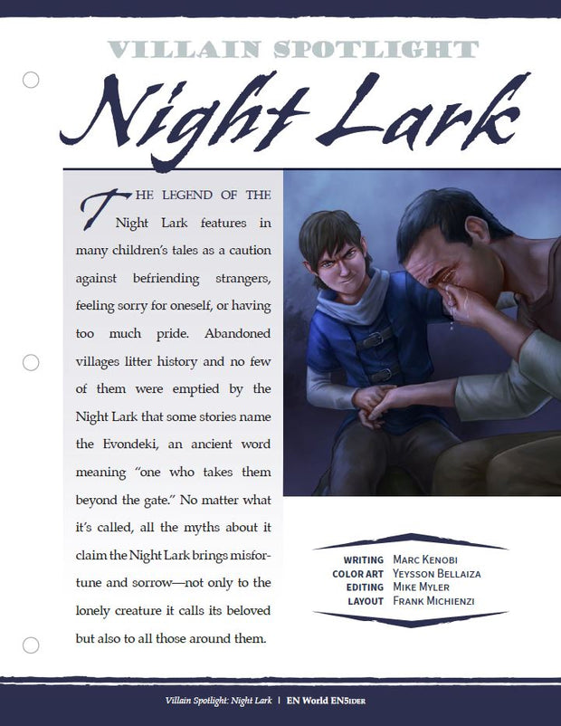 Villain Spotlight: Night Lark (D&D 5e)