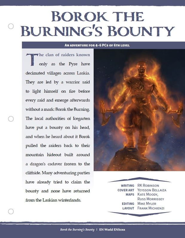 Adventure: Borok the Burning's Bounty (D&D 5e)