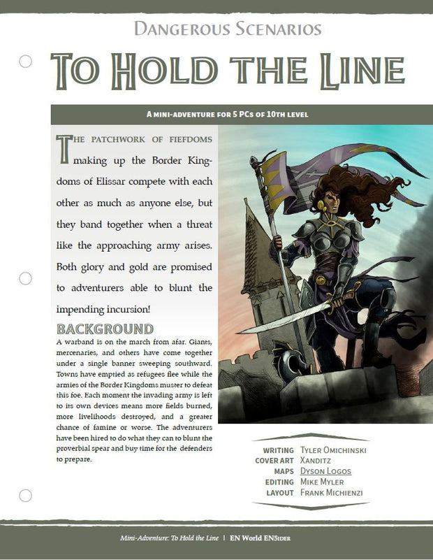 Dangerous Scenarios: To Hold The Line (D&D 5e)