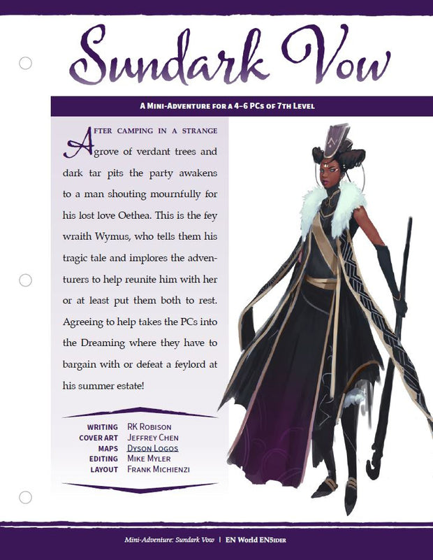 Mini-Adventure: Sundark Vow (D&D 5e)