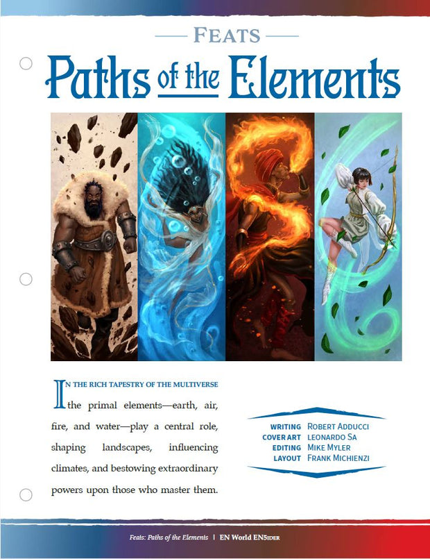Feats: Paths of the Elements (D&D 5e)