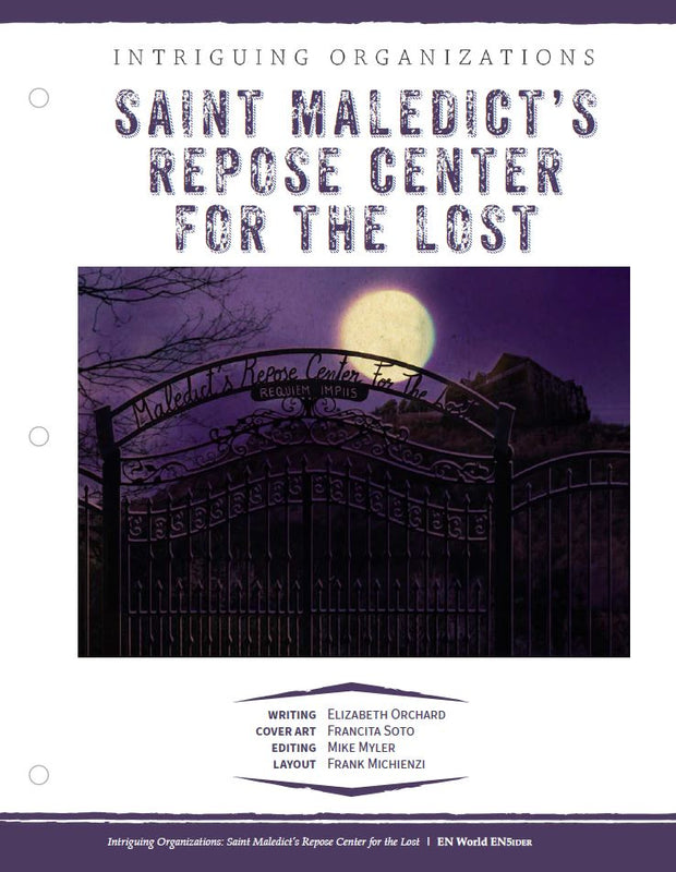 Intriguing Organizations: Saint Maledict's Repose Center For The Lost (D&D 5e)