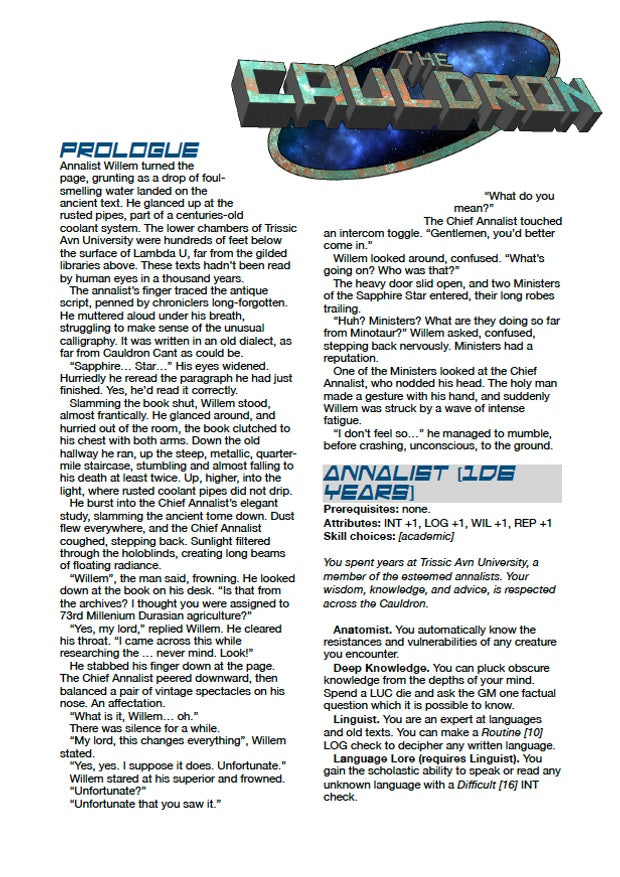 The Cauldron: Prologue (WOIN)