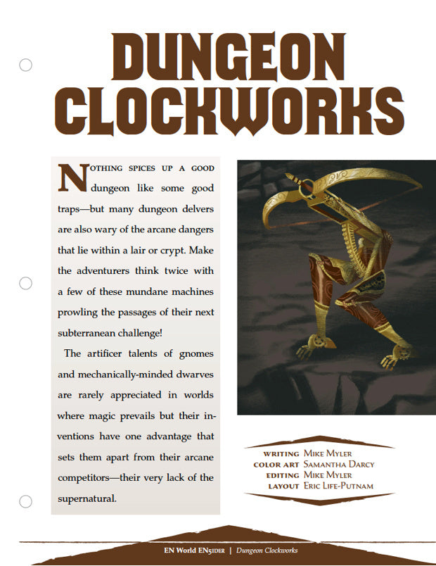 Dungeon Clockwork Monsters (D&D 5e)