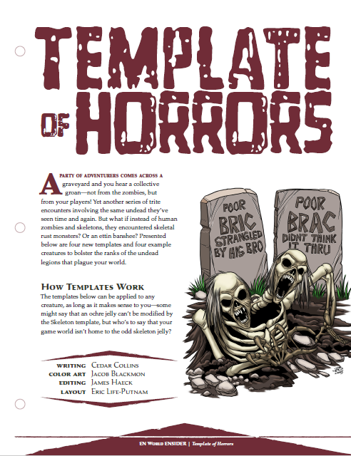 Template of Horrors (D&D 5e)