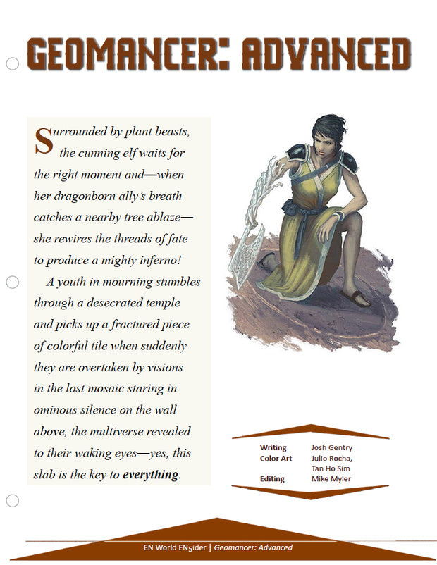 Geomancer: Advanced Class Information (D&D 5e)