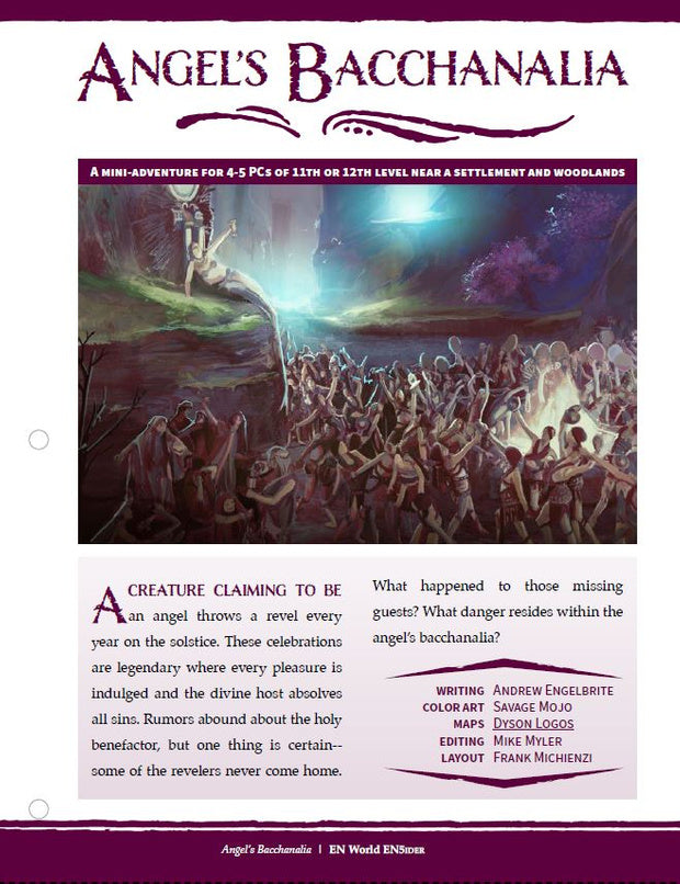 Mini-Adventure: Angel's Bacchanalia (D&D 5e)