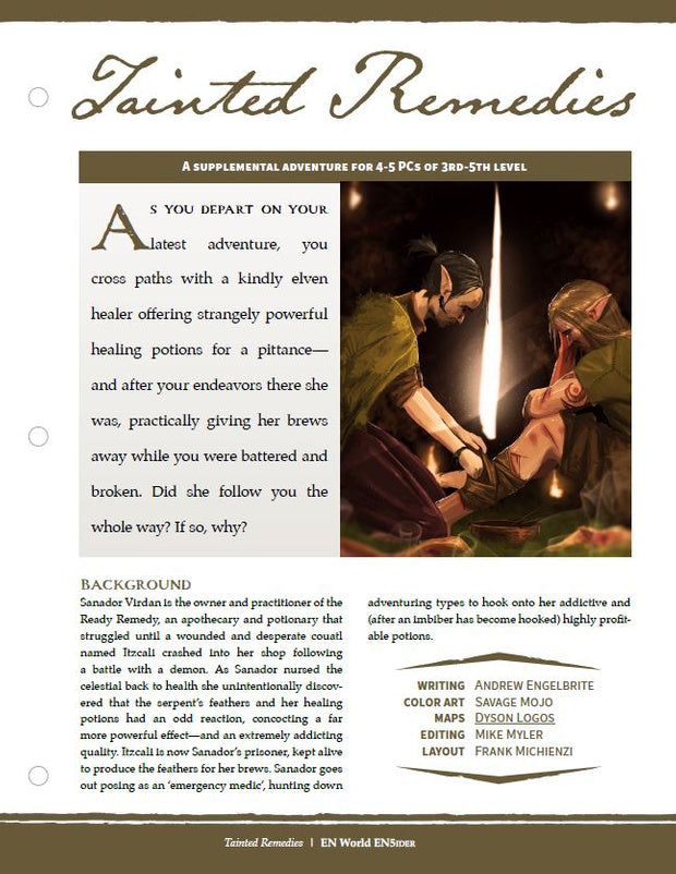 Mini-Adventure: Tainted Remedies (D&D 5e)