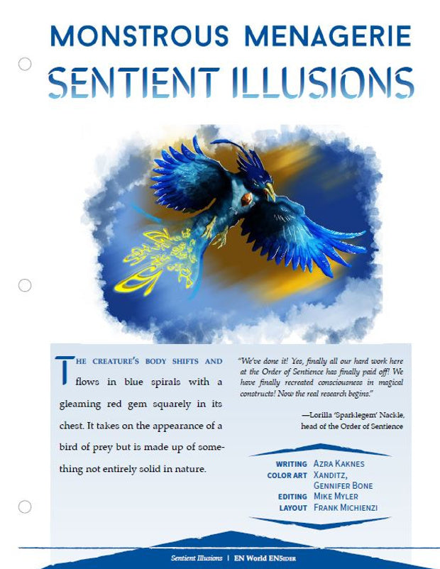Monstrous Menagerie: Sentient Illusions (D&D 5e)