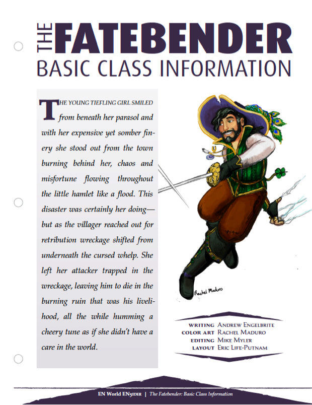 The Fatebender: Basic Class Information (D&D 5e)