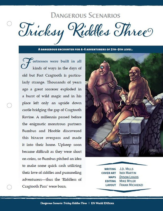 Dangerous Scenario: Tricksy Riddles Three (D&D 5e)