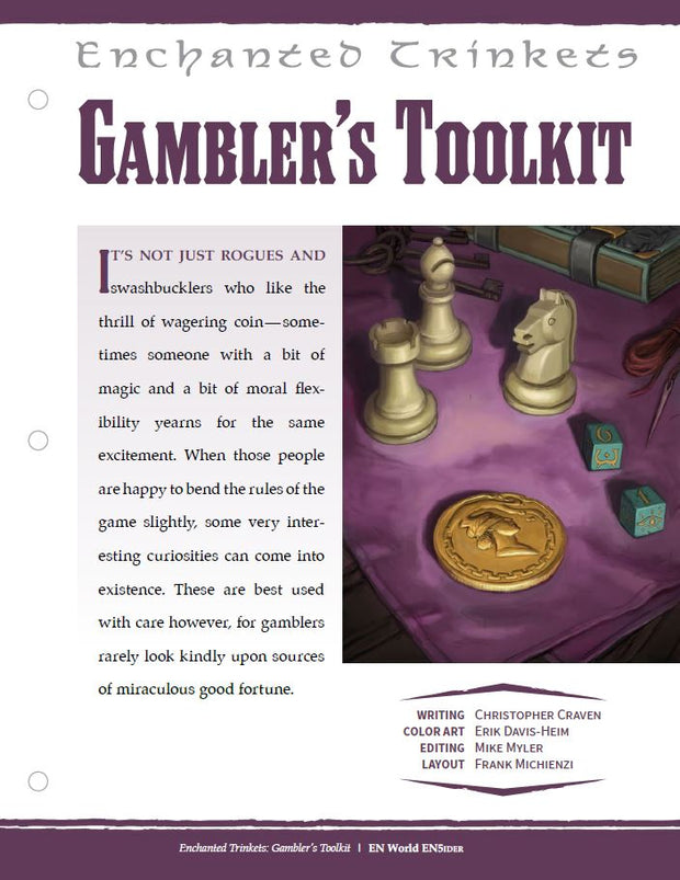 Enchanted Trinkets: Gambler's Toolkit (D&D 5e)