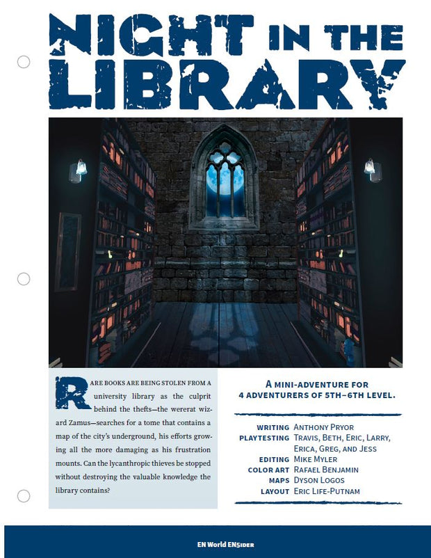 Mini-Adventure: Night in the Library (D&D 5e)