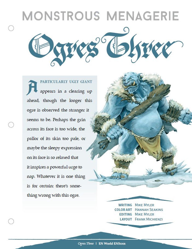 Monstrous Menagerie: Ogres Three (D&D 5e)