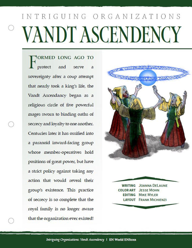 Intriguing Organizations: Vandt Ascendency (D&D 5e)
