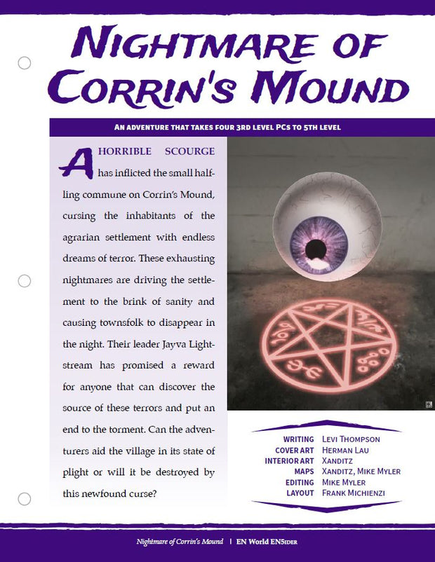 Adventure: Nightmare of Corrin's Mound (D&D 5e)