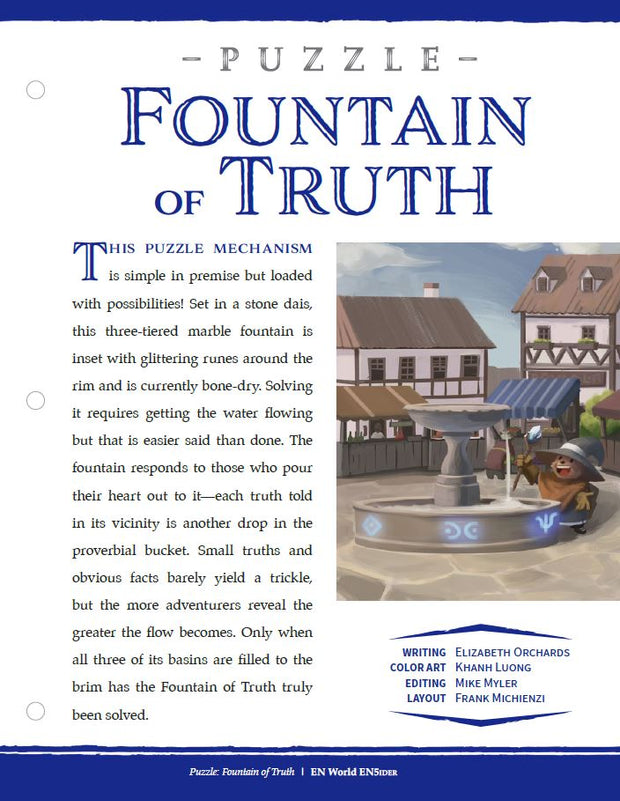 Puzzle: Fountain of Truth (D&D 5e)