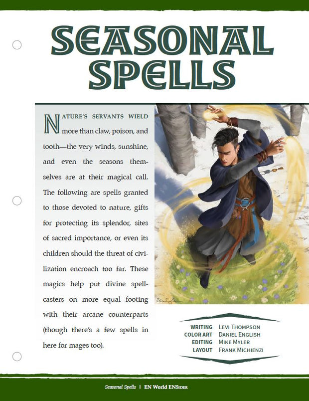 Seasonal Spells (D&D 5e)
