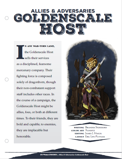 Allies & Adversaries: Goldenscale Host (D&D 5e)