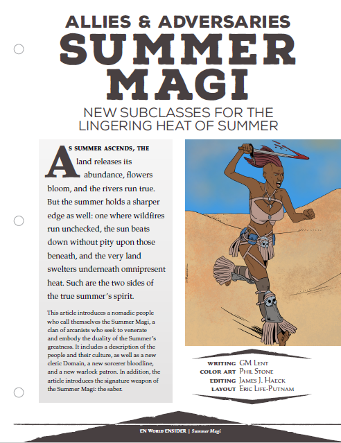 Allies & Adversaries: Summer Magi (D&D 5e)