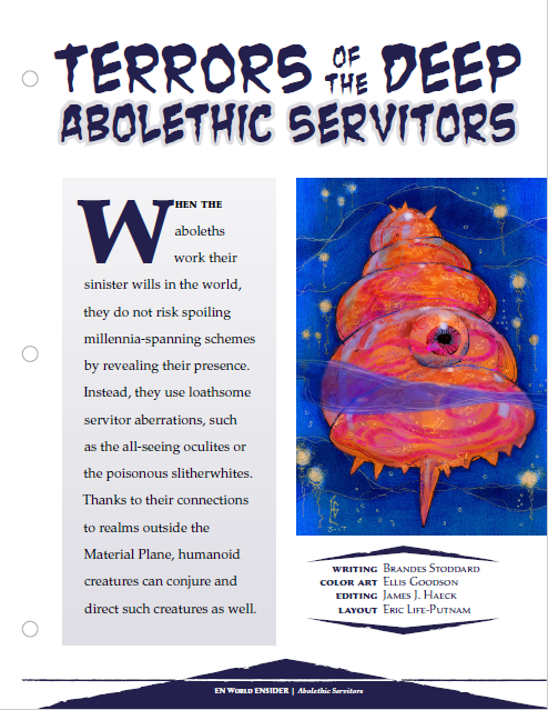 Terrors of the Deep: Abolethic Servitors (D&D 5e)