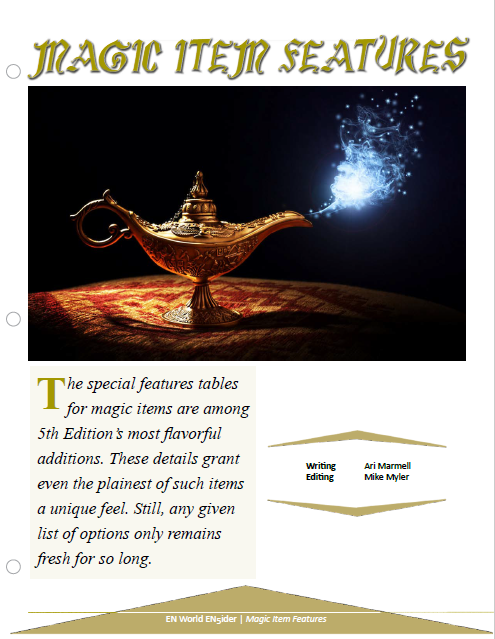 Magic Items Features (D&D 5e)