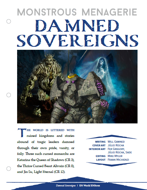 Monstrous Menagerie: Damned Sovereigns (D&D 5e)