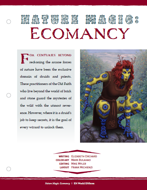 Nature Magic: Ecomonacy (D&D 5e)