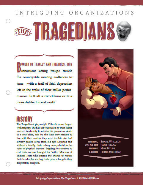 Intriguing Organizations: The Tragedians (D&D 5e)