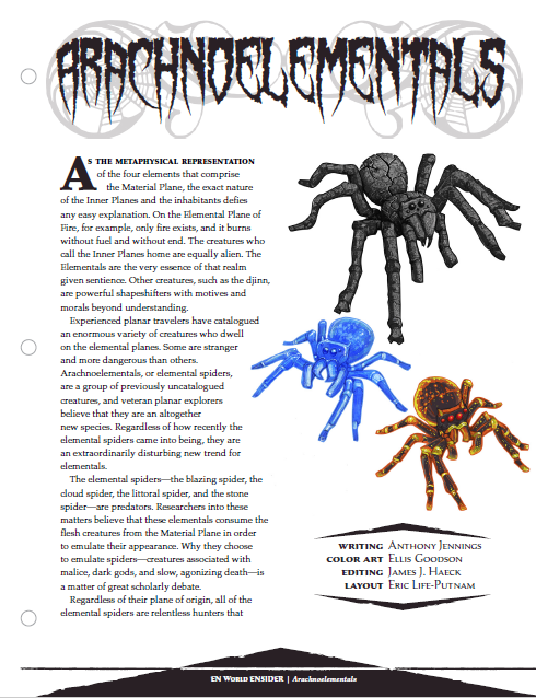 Arachnoelementals (D&D 5e)