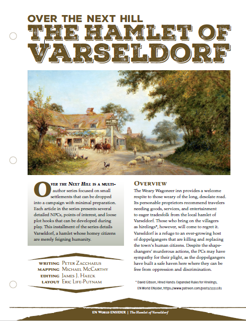 Over the Next Hill: The Hamlet of Varseldorf (D&D 5e)