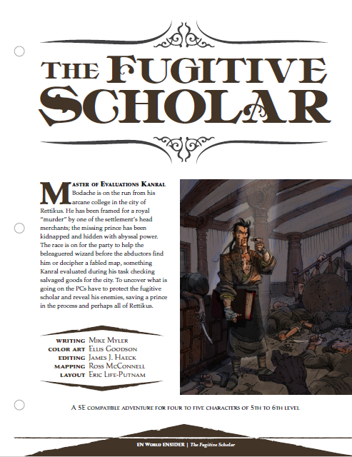 The Fugitive Scholar (D&D 5e)