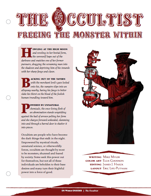 The Occultist: Freeing The Monster Within (D&D 5e)