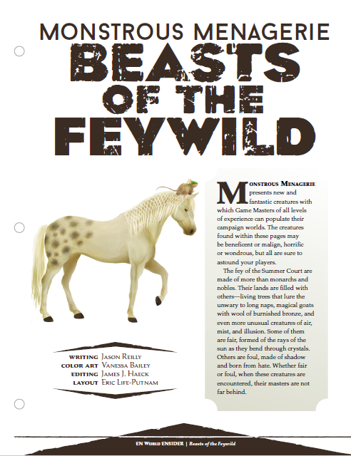 Monstrous Menagerie: Beasts of the Feywild (D&D 5e)