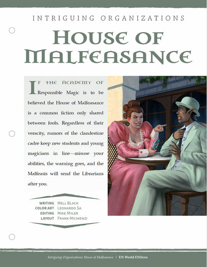 Intriguing Organizations: House of Malfeasance (D&D 5e)