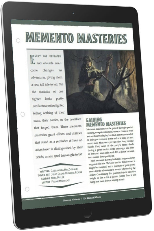 Rules: Memento Masteries (D&D 5e)