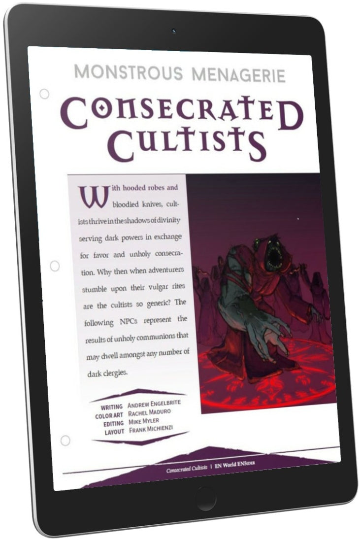 Monstrous Menagerie: Consecrated Cultists (D&D 5e)