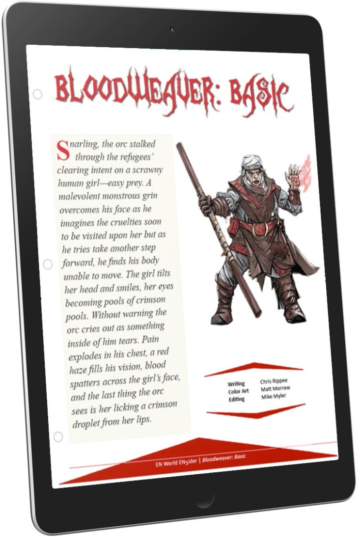 Bloodweaver: Basic Class Information (D&D 5e)