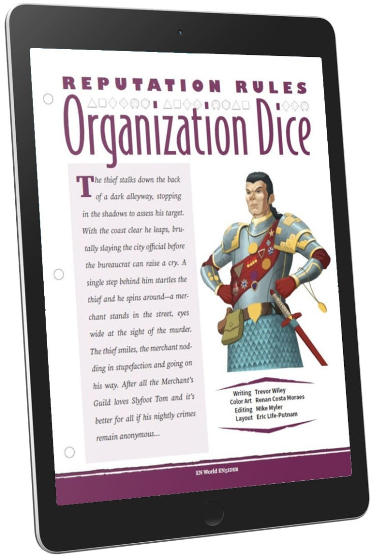 Reputation Rules: Organization Dice (D&D 5e)