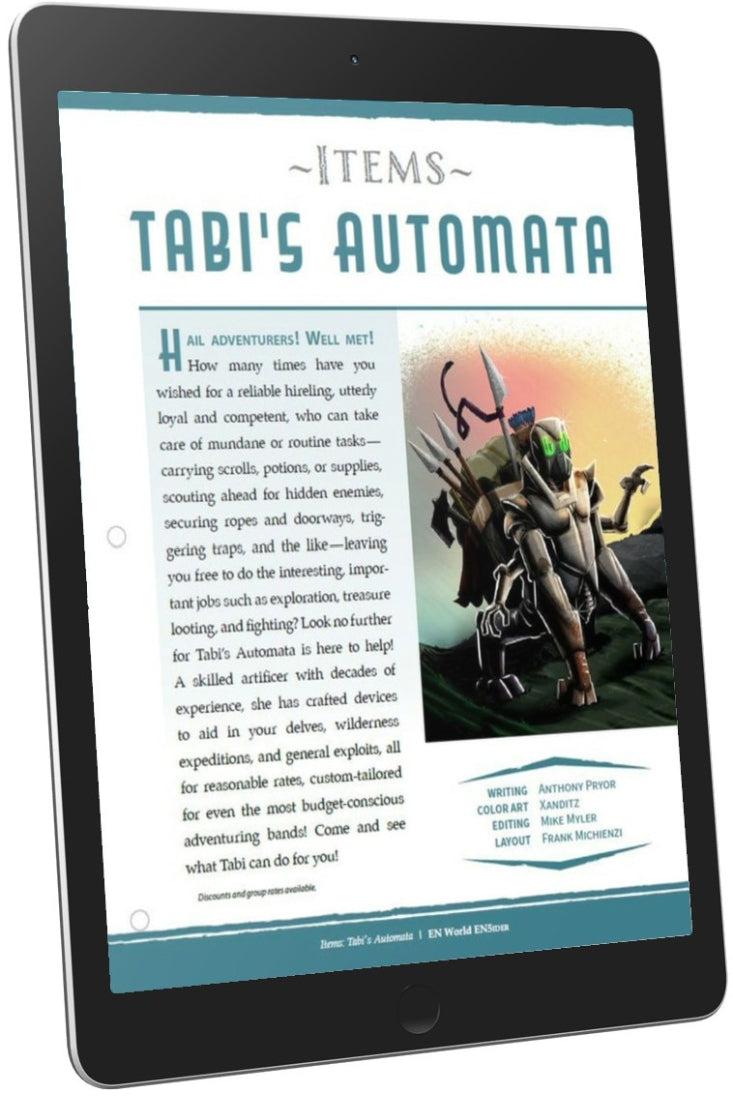 Tabi's Automata (D&D 5e)